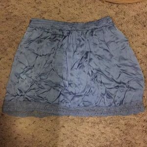 Silk mini skirt